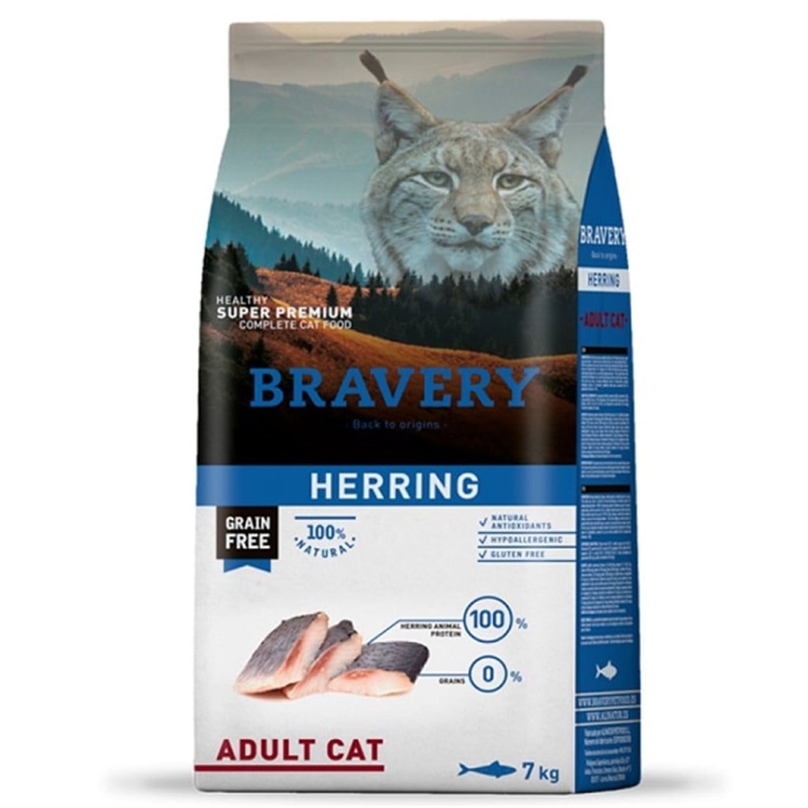 Bravery Herring Ringa Balıklı Yetişkin Kedi Maması 7 kg