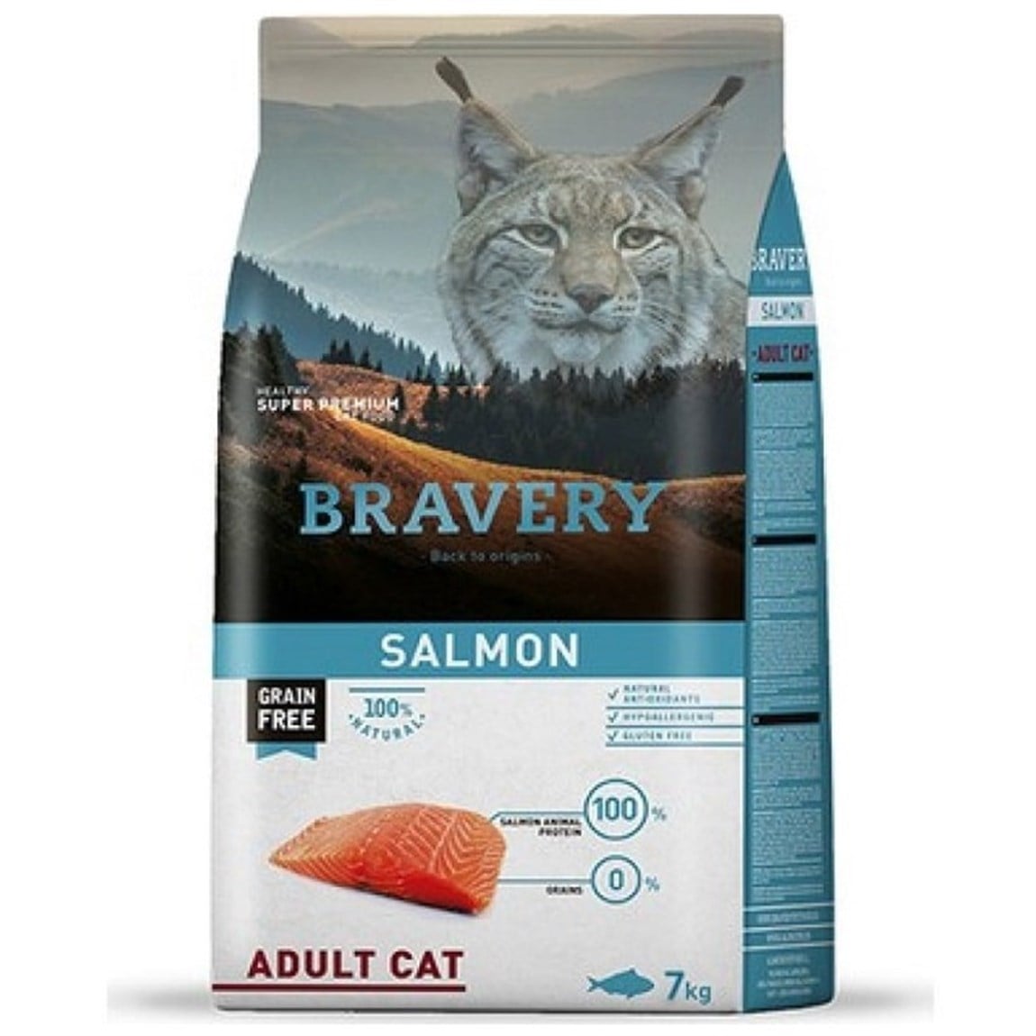Bravery Somon Balıklı Yetişkin Kedi Maması 7 kg