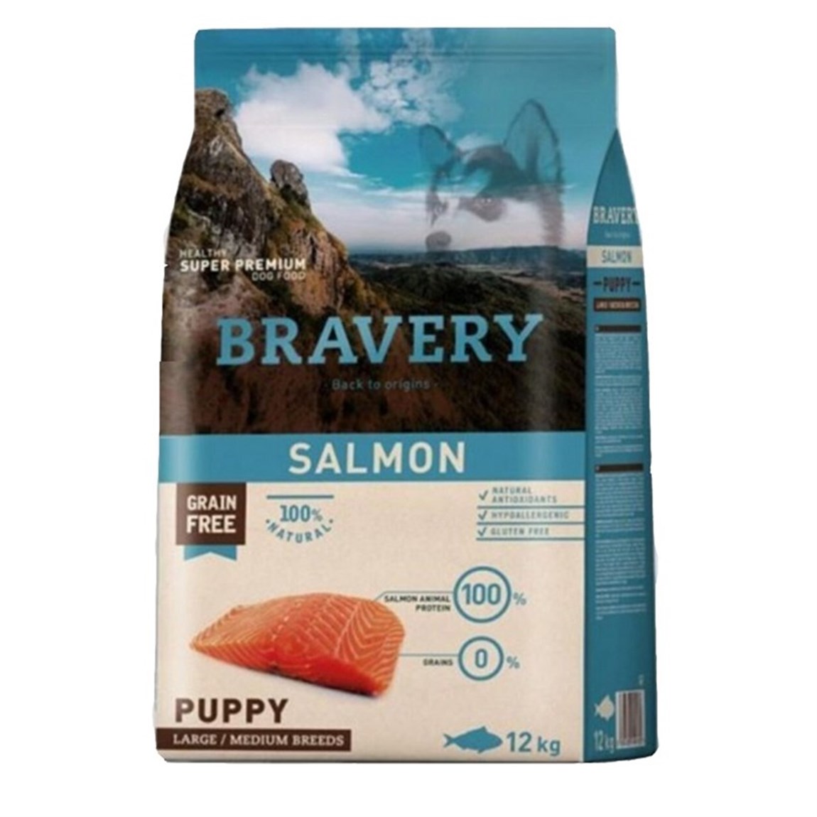 Bravery Somonlu Medium/Large Yavru Köpek Maması 12 kg