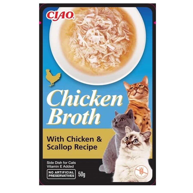 Chicken Broth Tavuk Sulu ve Deniz Taraklı Kedi Çorbası 50 Gr