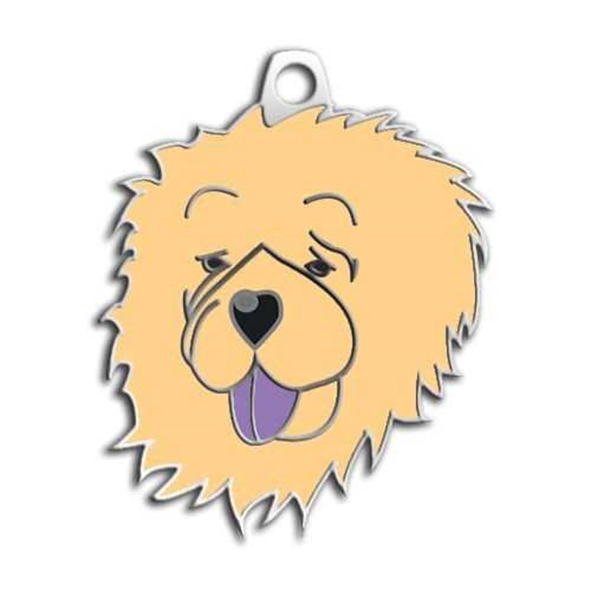 Dalis Pet Tag Çin Aslanı Köpek Künyesi (Krem)