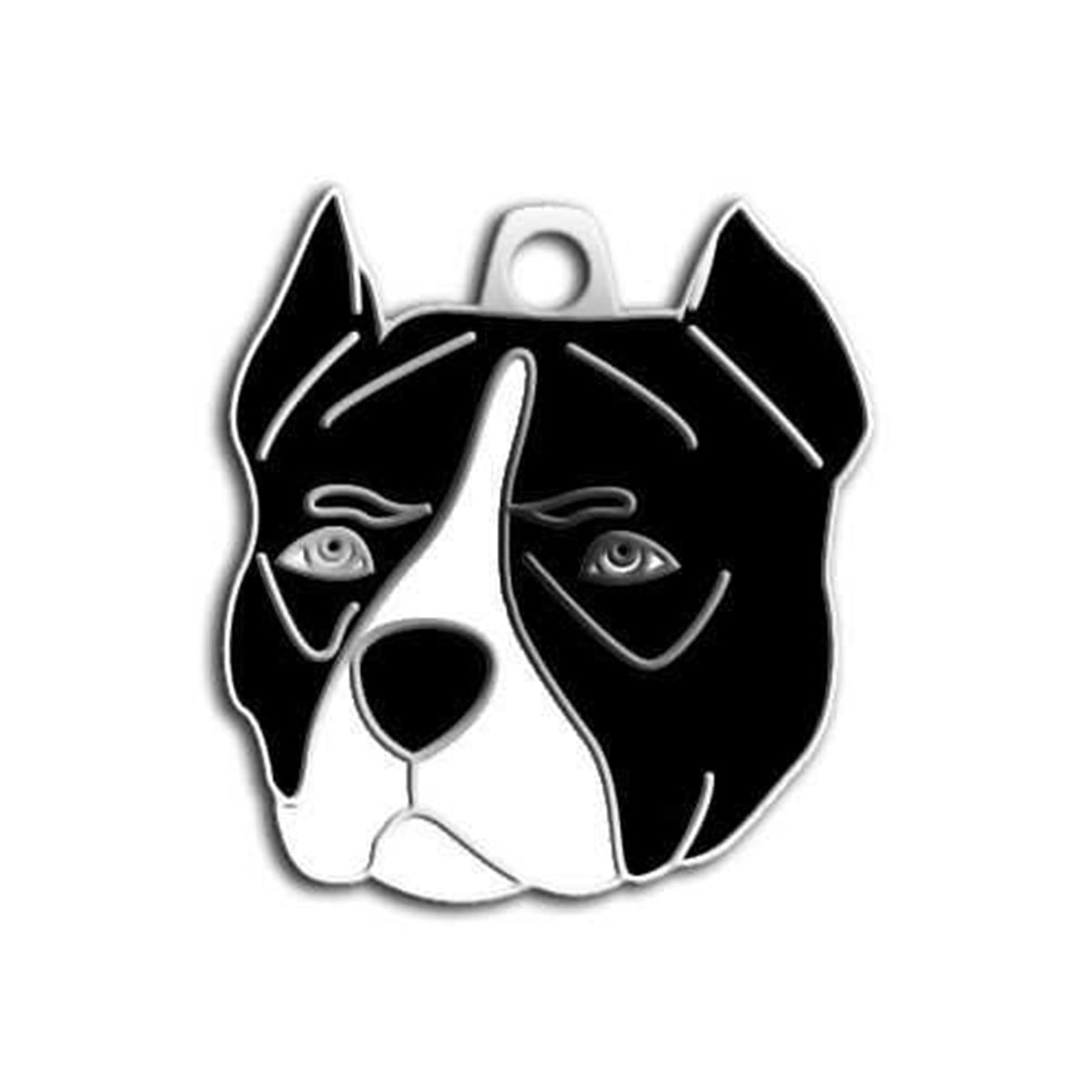 Dalis Pet Tag Pitbull Köpek Künyesi (Siyah)