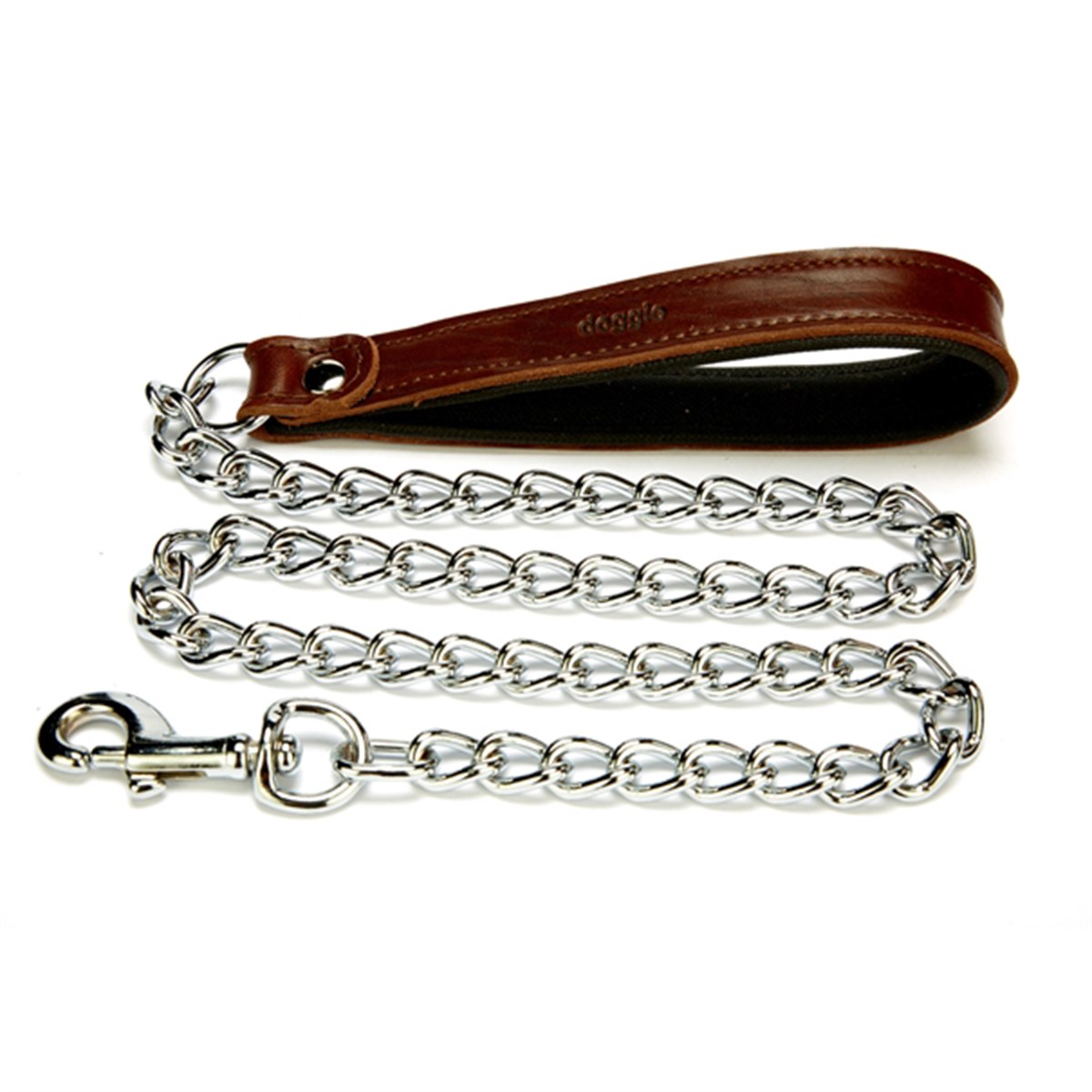Doggie Comfort Deri Zincir Gezdirme 120 Cm Kahve