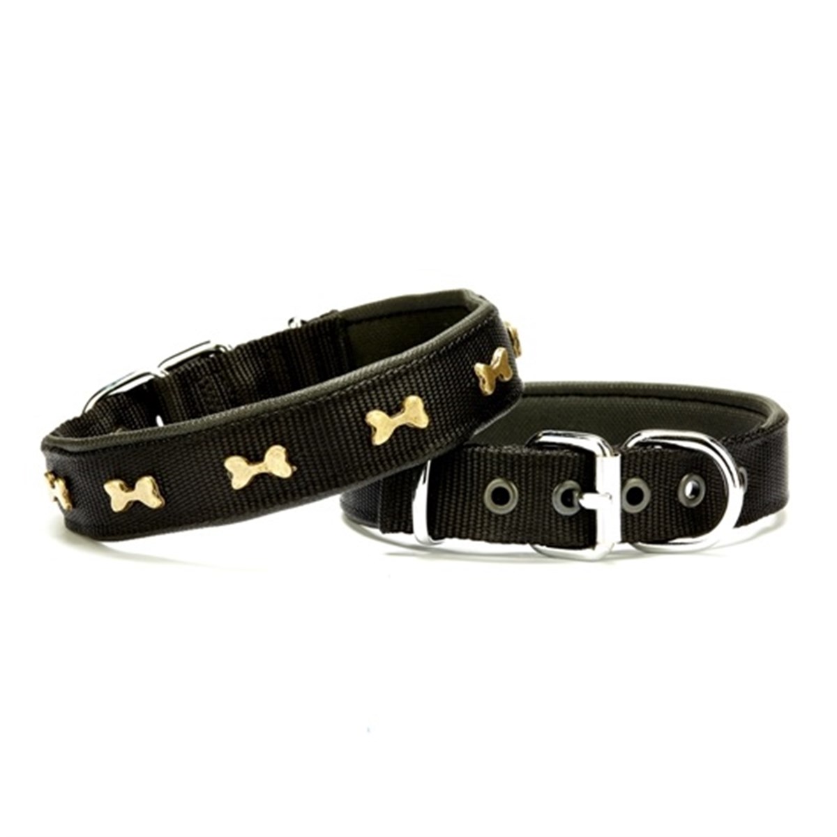 Doggie Comfort Metal İşlemeli Köpek Tasması M Siyah