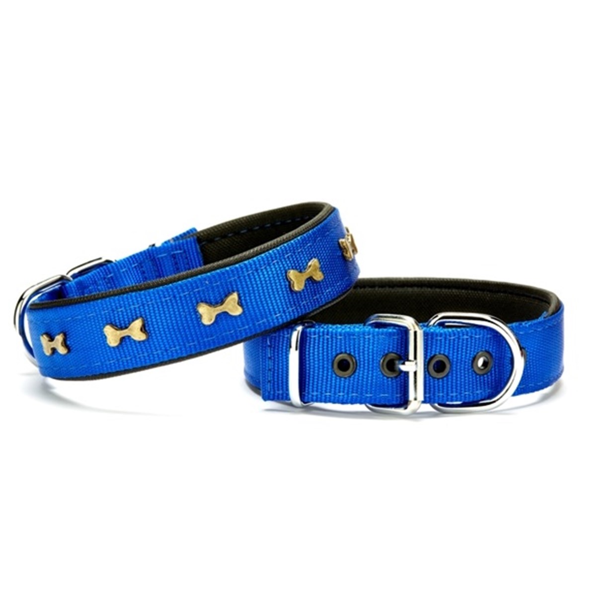 Doggie Comfort Metal İşlemeli Köpek Tasması M Mavi