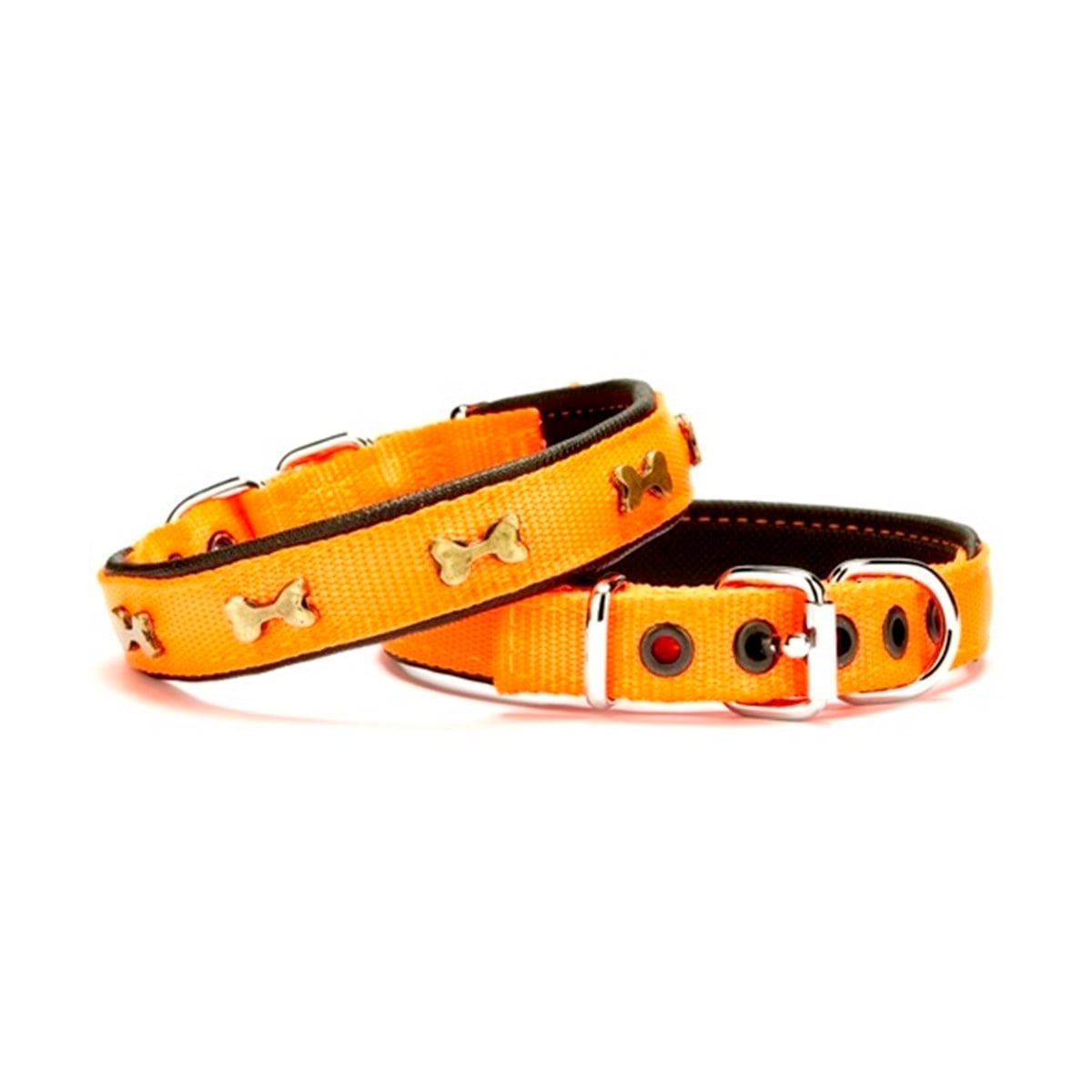 Doggie Comfort Metal İşlemeli Köpek Tasması M Turuncu