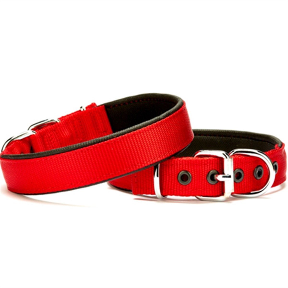 Doggie Comfort Yumuşak Dokuma Köpek Tasması L Kırmızı