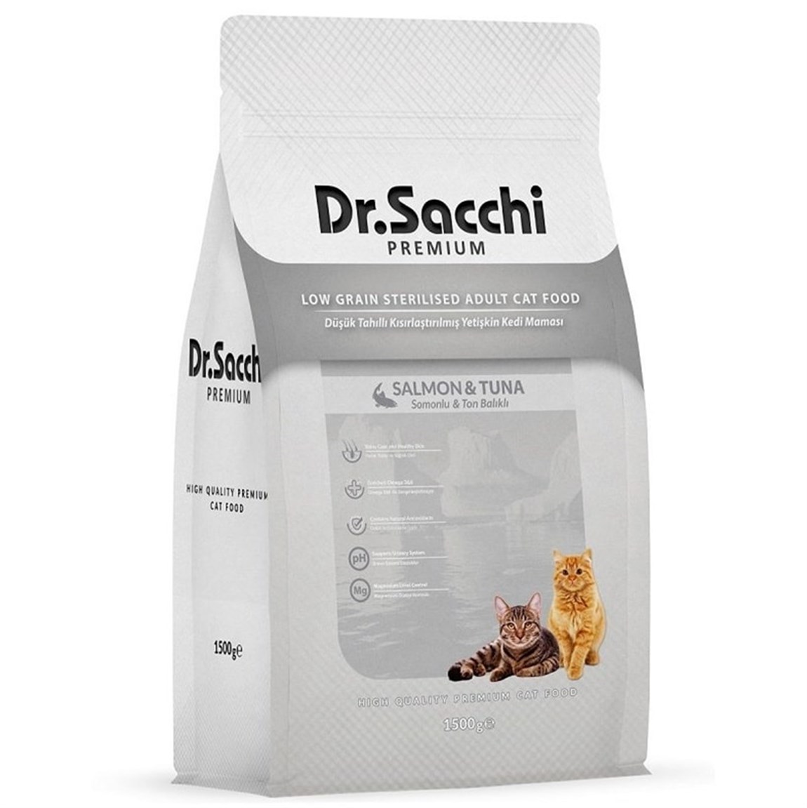 Dr.Sacchi Düşük Tahıllı Kısırlaştırılmış Kedi Maması 1.5 kg