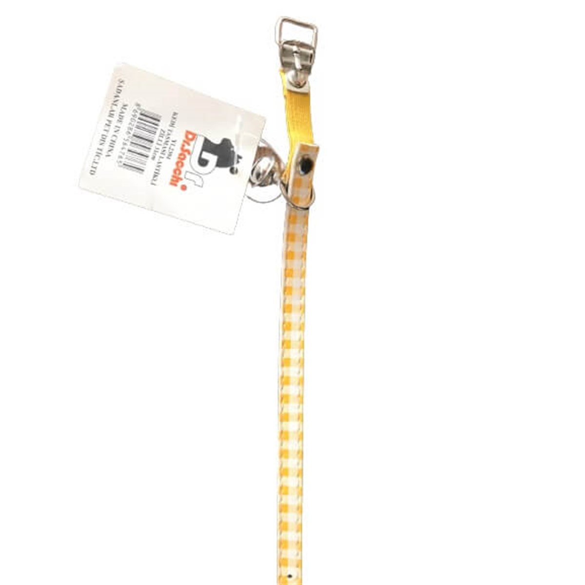 Dr.Sacchi Kareli Lastikli Kedi Boyun Tasması 31cm Sarı