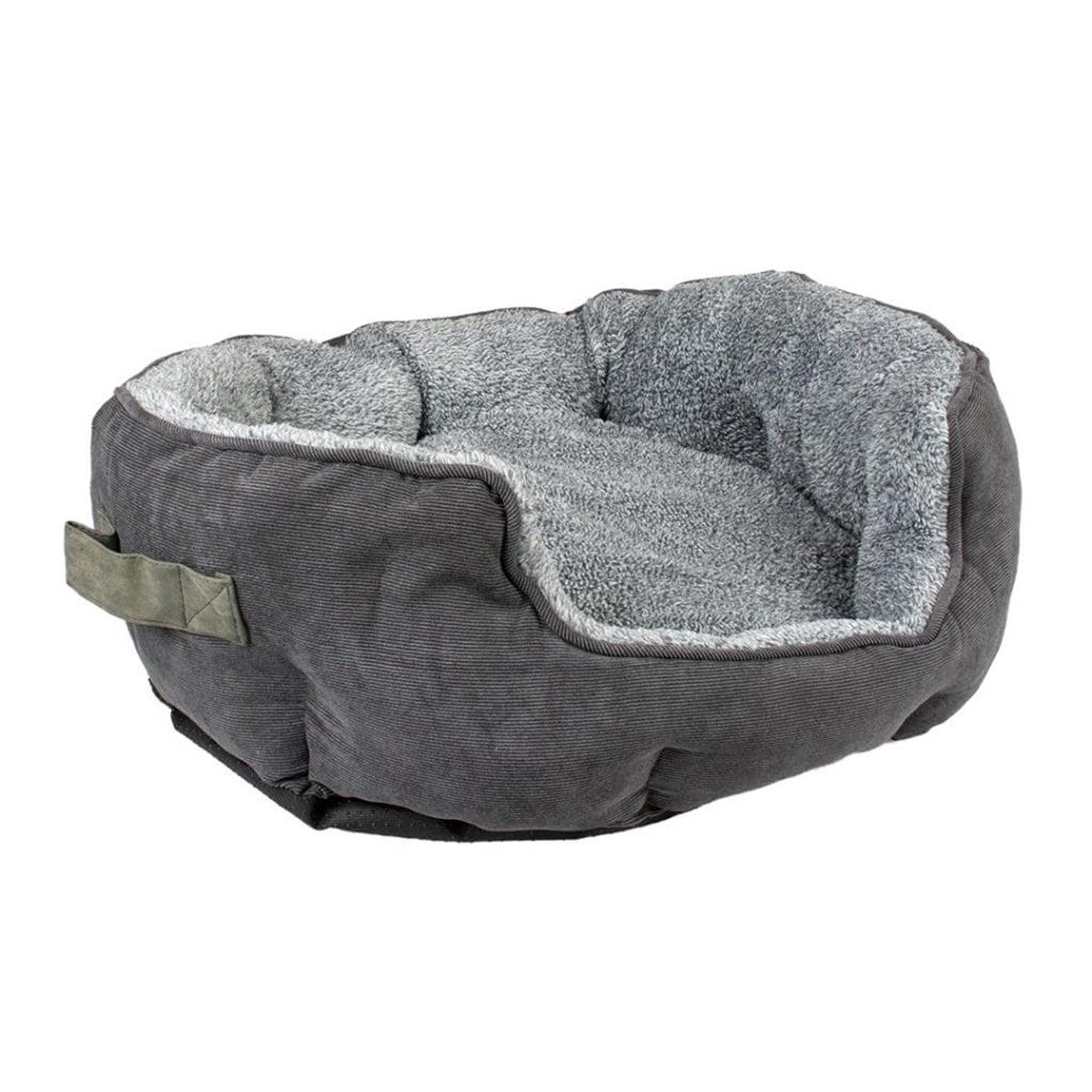 Duvo+ Oval Kadife Kedi Köpek Yatağı Small