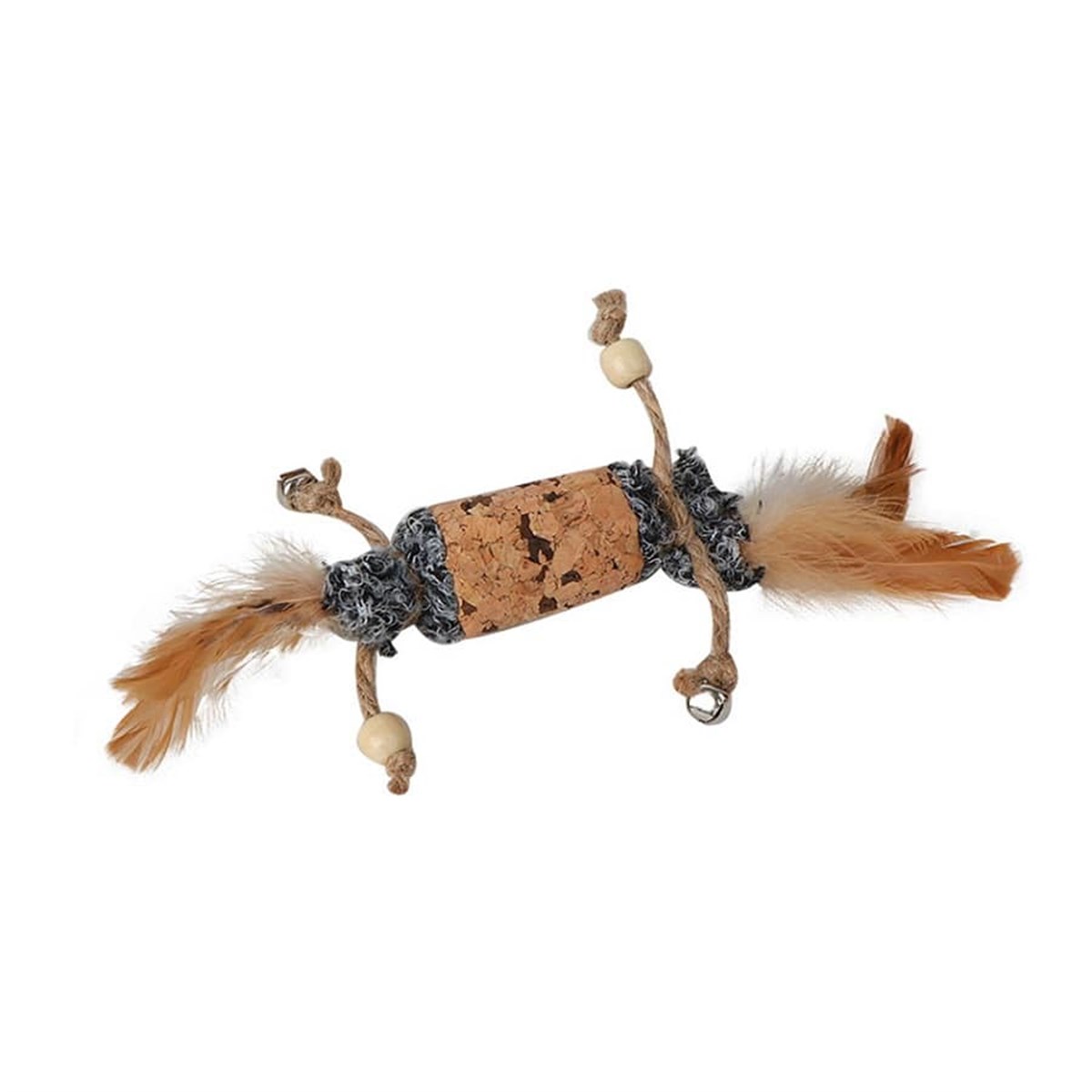 Eastland Çıngırak Tüylü Mantar Kedi Oyuncağı 9,5x3,5 cm
