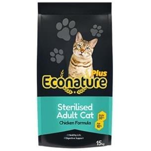 Econature Plus Tavuk Etli Kısırlaştırılmış Kuru Kedi Maması 15KG