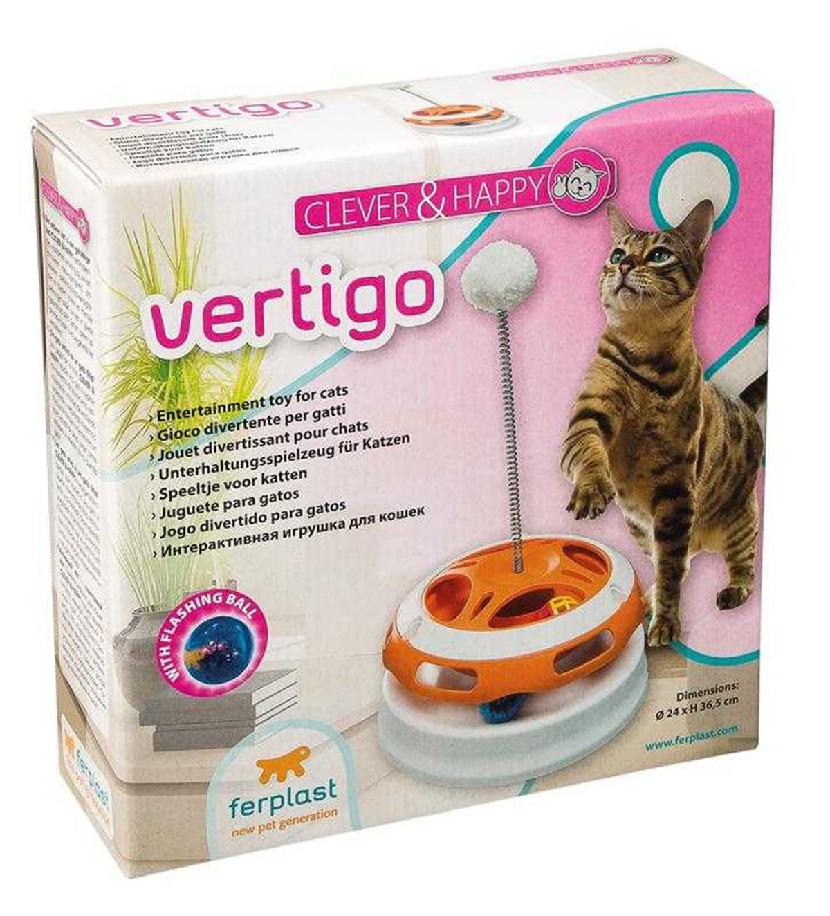 Ferplast Vertigo Döner Piramit Kedi Oyuncağı 36.5 Cm