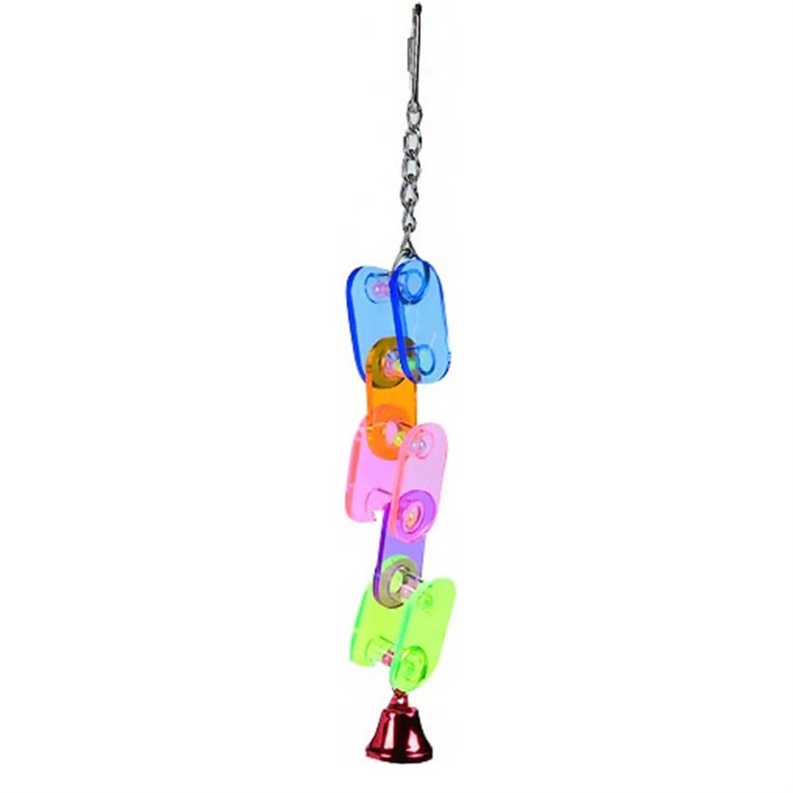 Flamingo Acryl Zilli Zincir Kuş Oyuncağı
