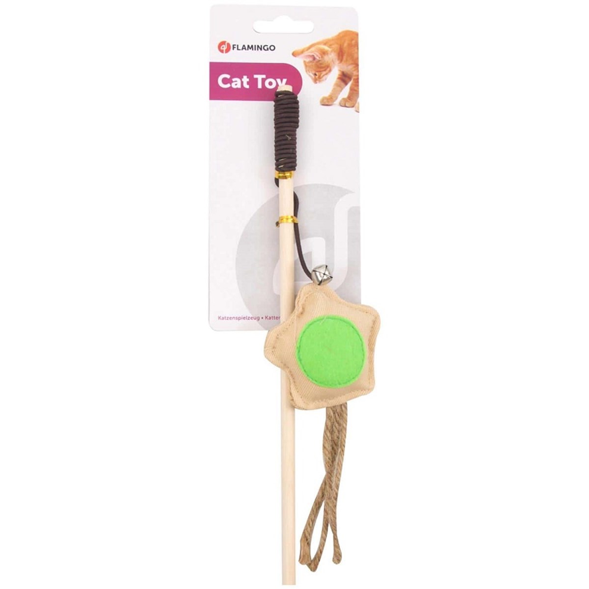 Flamingo Dogal Çiçekli Kedi Oltası