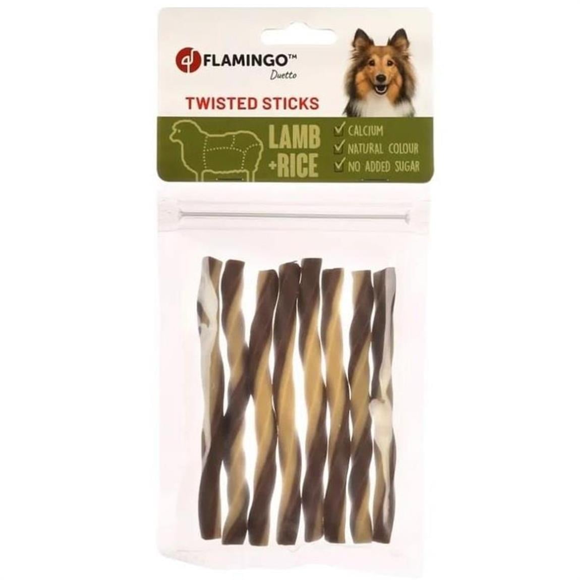 Flamingo Duetto Twisted Kuzulu Dental Çubuk 85 gr 8 li