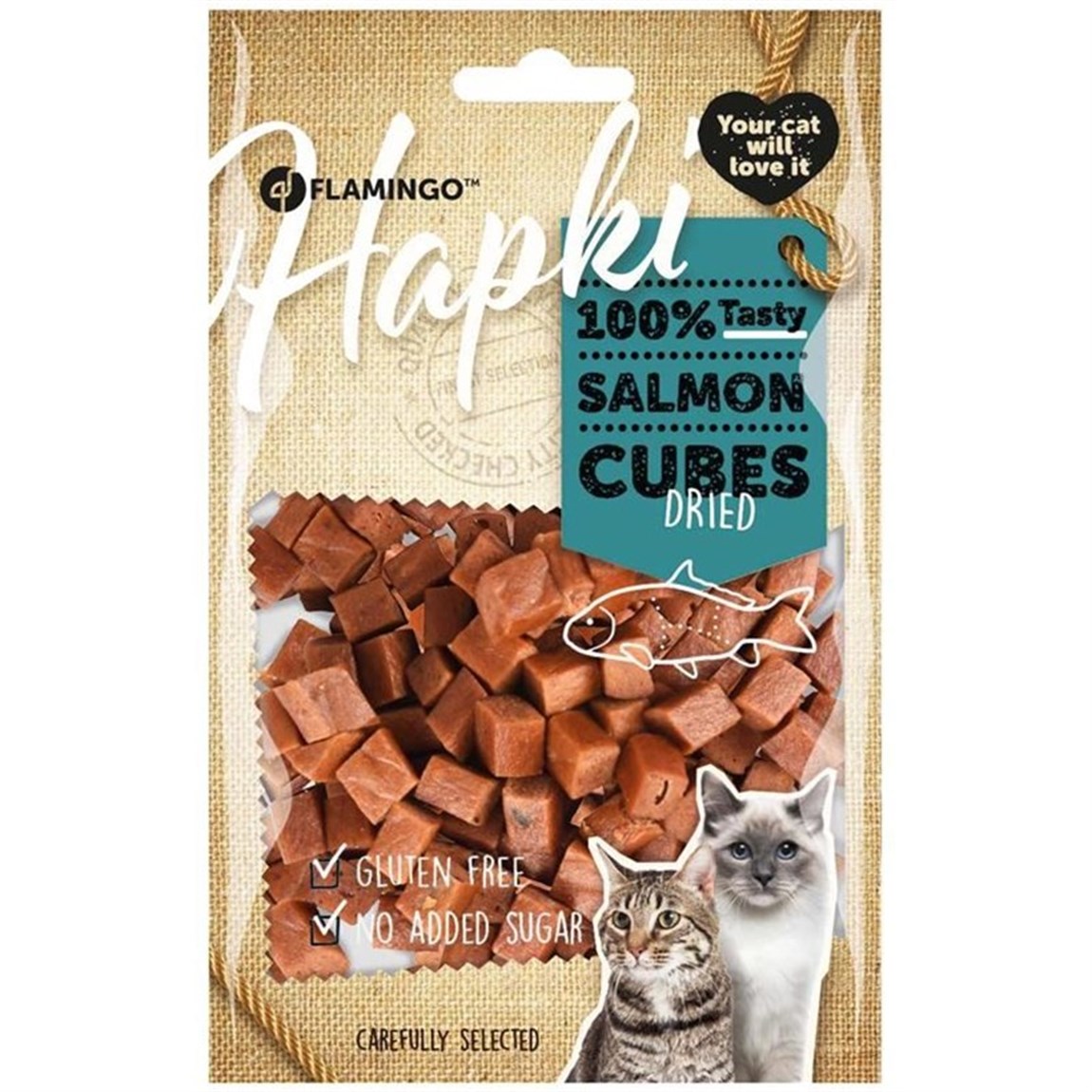 Flamingo Somonlu Yumuşak Küp Kedi Ödülü 85gr
