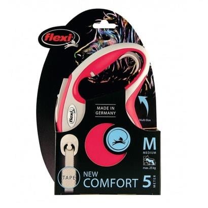 Flexi New Comfort Medium Otomatik Tasma Kırmızı