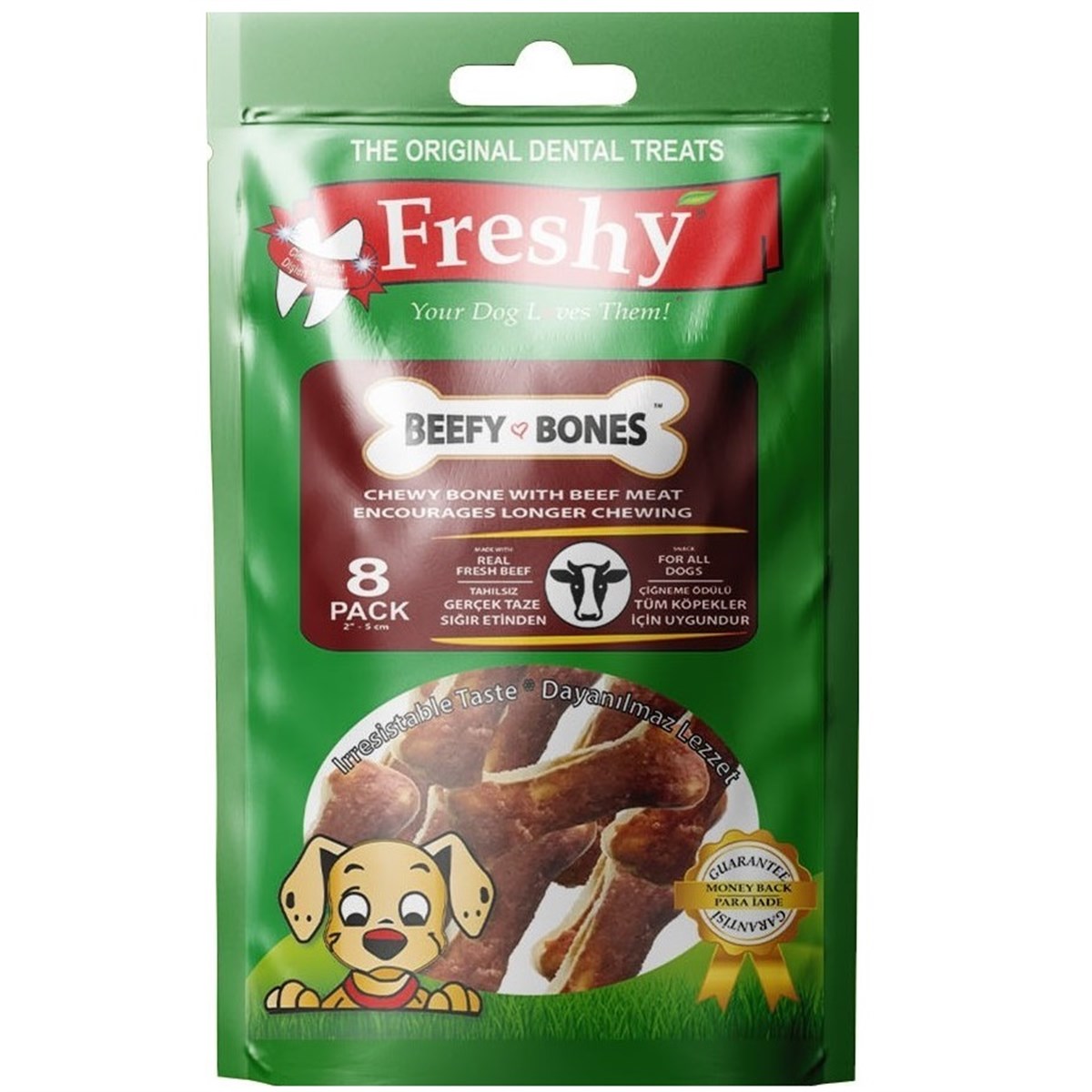 Freshy Biftek Kaplı Pres Kemik 5 cm 8 Adet