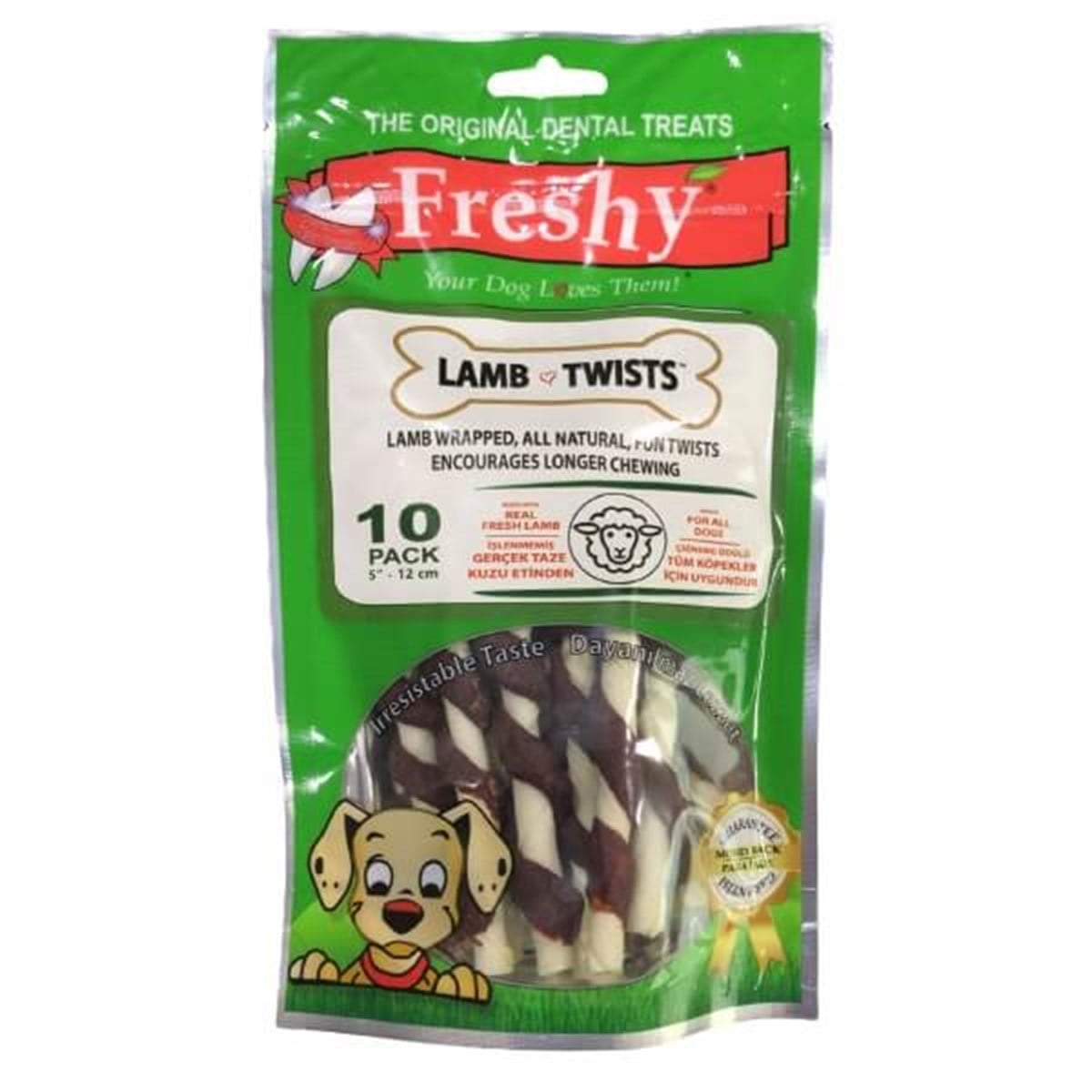 Freshy Kuzu Kaplı Burgu Çubuklar 12 cm 10 Adet
