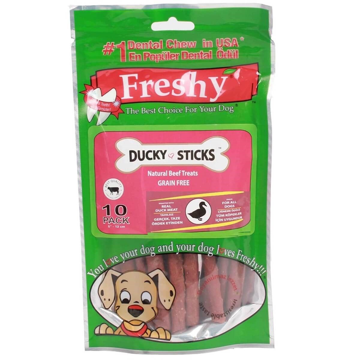 Freshy Ördekli Çubuk Köpek Ödülü 10lu