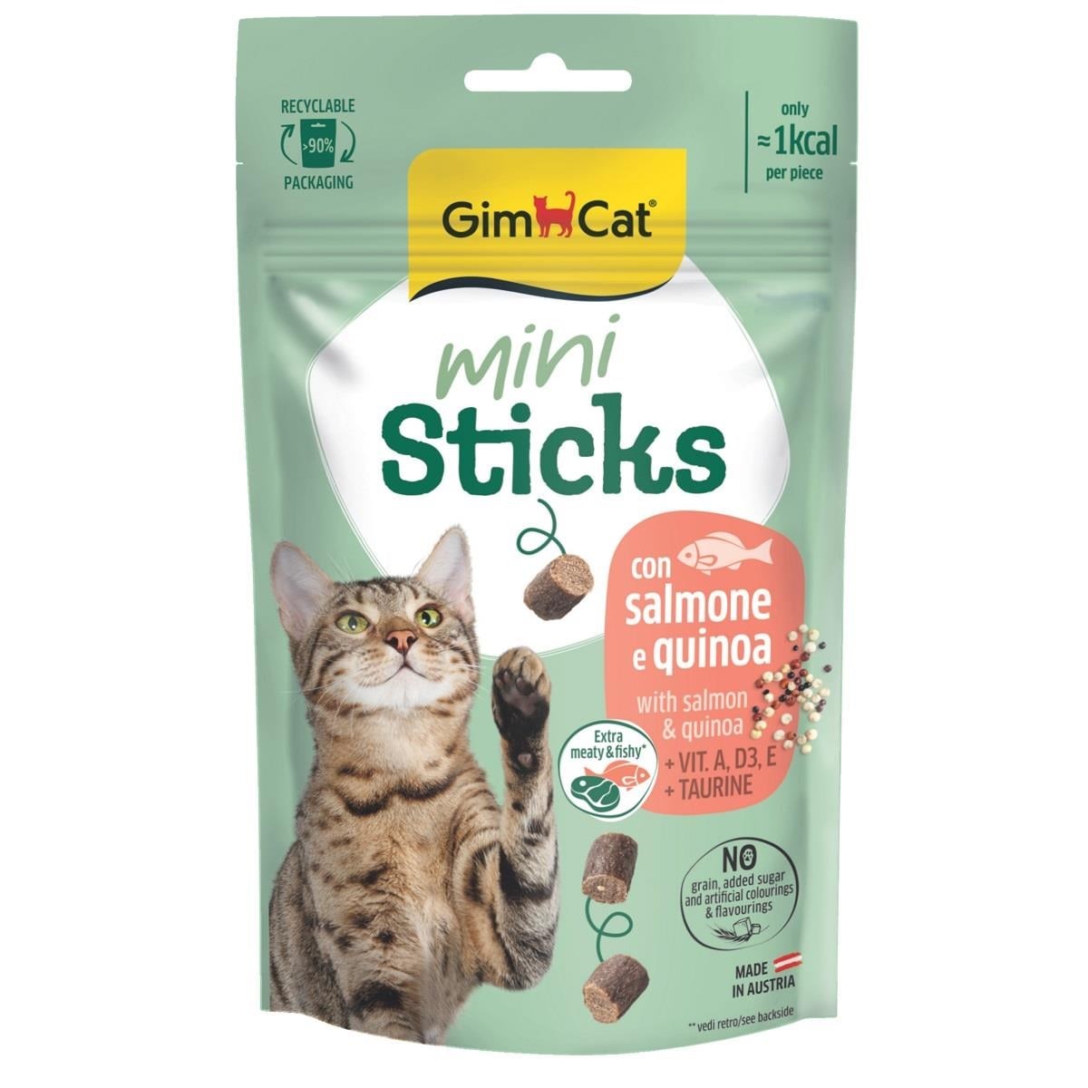 Gimcat Mini Sticks Somonlu&Kinoalı Ödül Çubukları 50 Gr