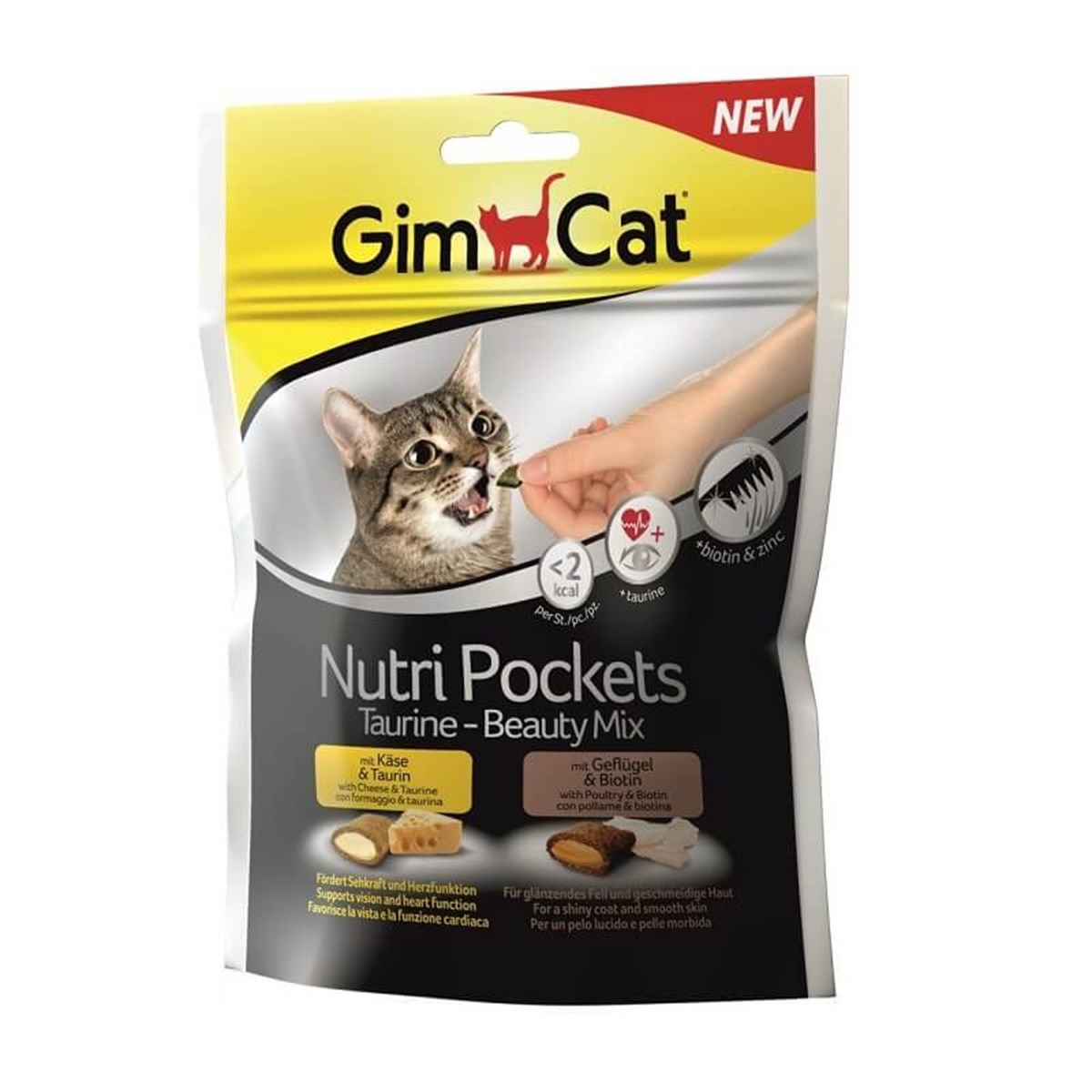 GimCat Nutripockets Taurine Beauty Mix Kedi Ödülü 150 Gr
