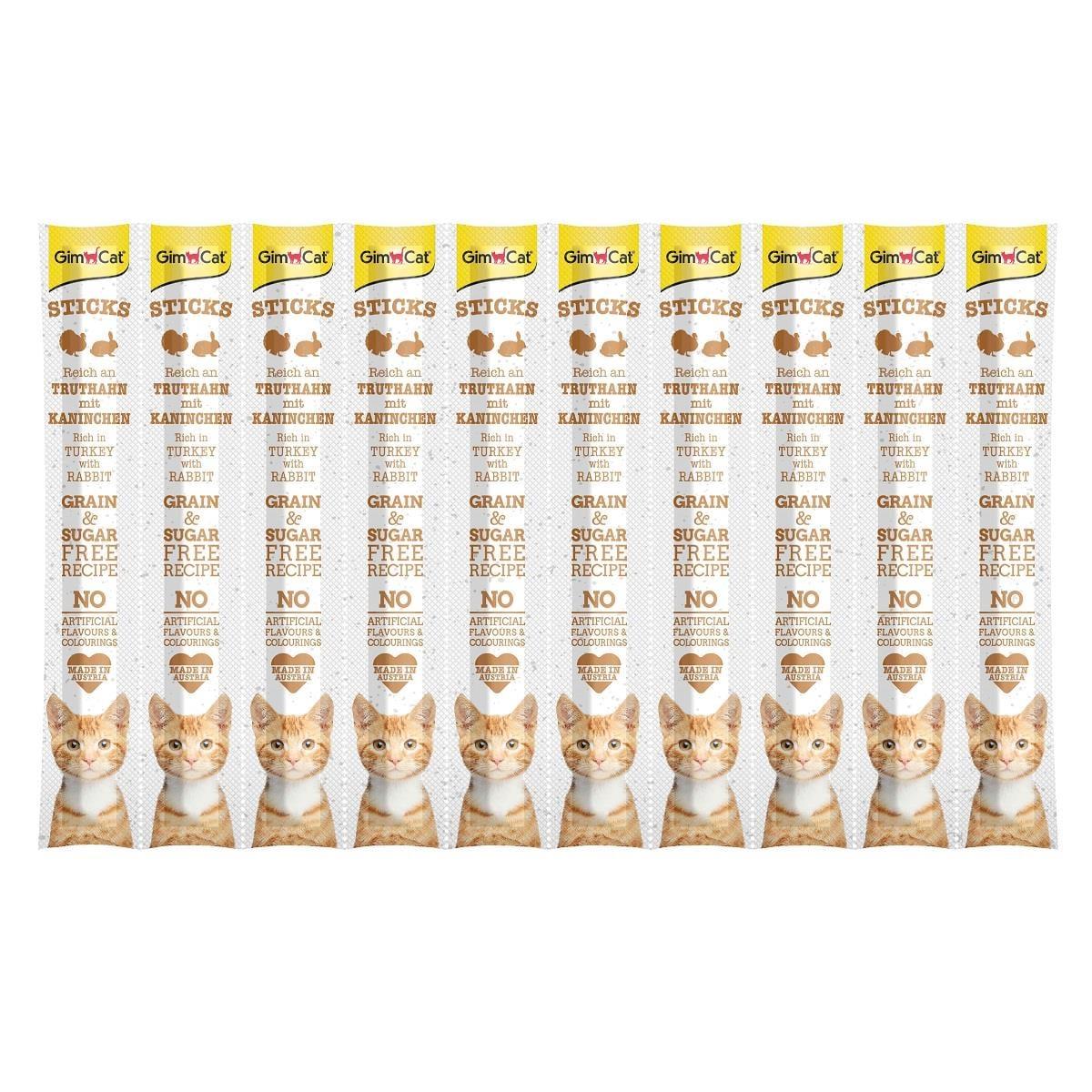 GimCat Sticks Hindi Etli Tavşan Etli Ödül Çubukları 50 gr - 10lu