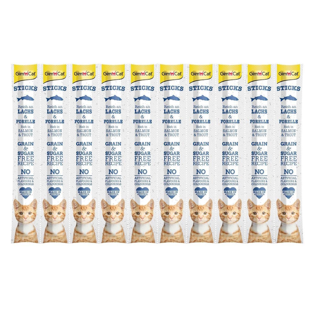 GimCat Sticks Somon & Alabalıklı Ödül Çubukları 50 gr - 10lu