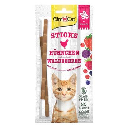 Gimcat Sticks Tavuklu & Yaban Meyveli Kedi Ödül Çubuğu 15 gr