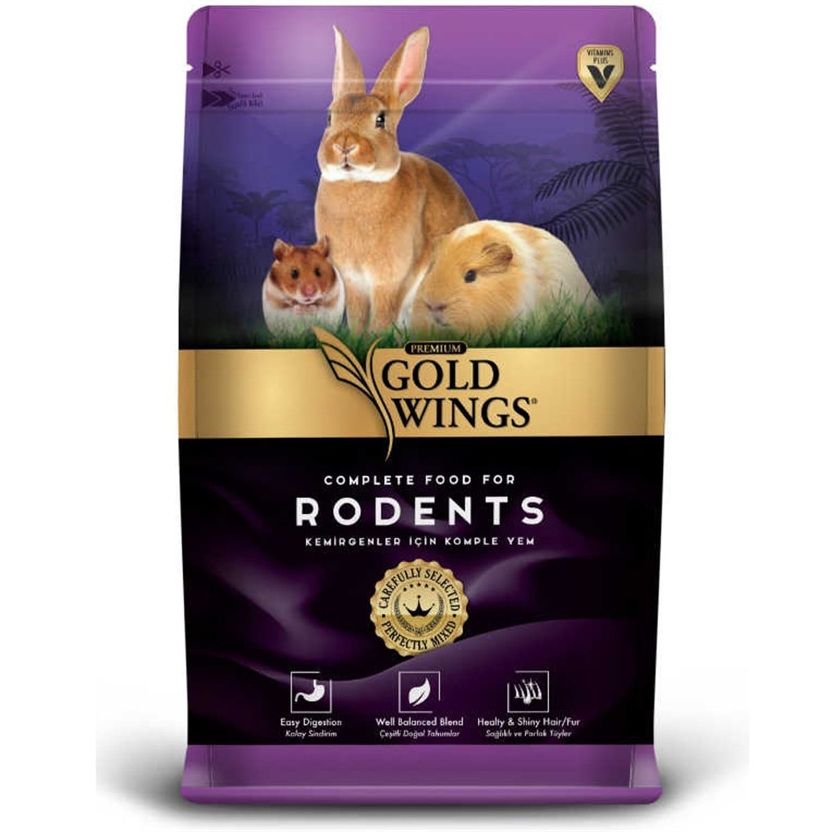 Gold Wings Premium Meyveli Kemirgen Yemi 750 gr