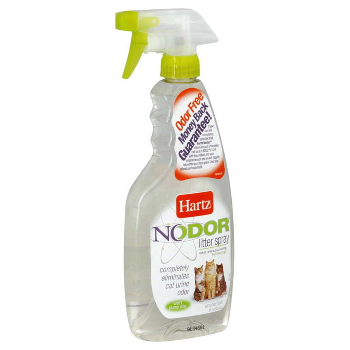 Hartz Nodor Kedi Kum Kabı Spreyi Kokusuz 500 Ml