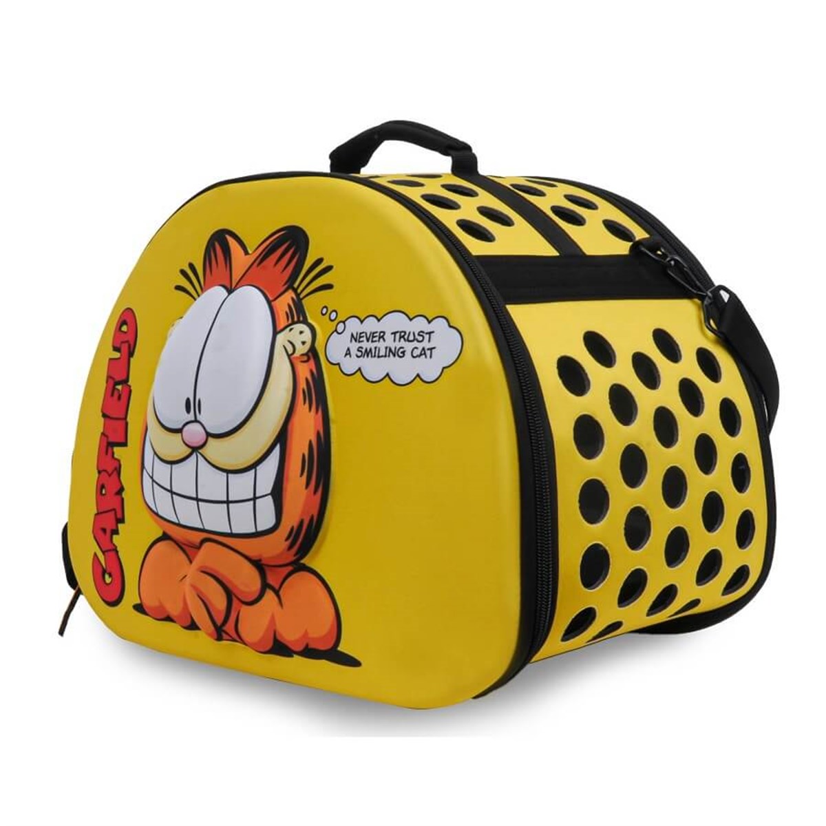 Hello Kitty Eva Kabartmalı Sarı Kedi Taşıma Çantası