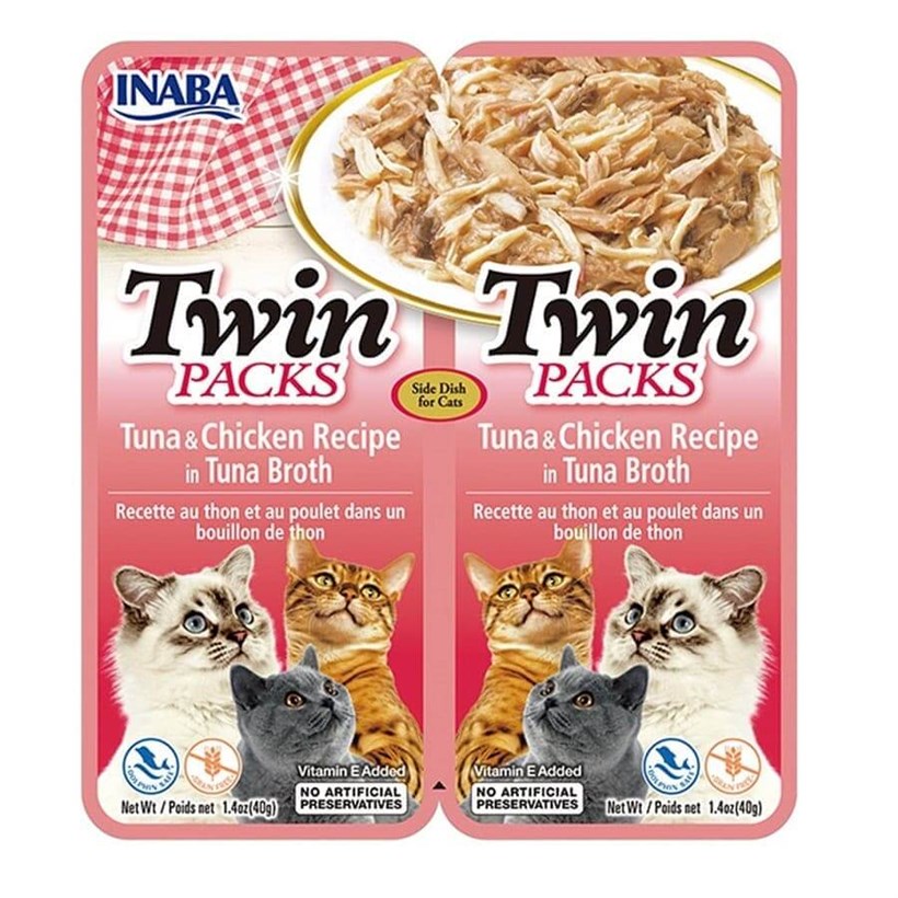 Inaba Twin Packs Ton Balıklı ve Tavuklu Kedi Çorbası 2 x 40 G