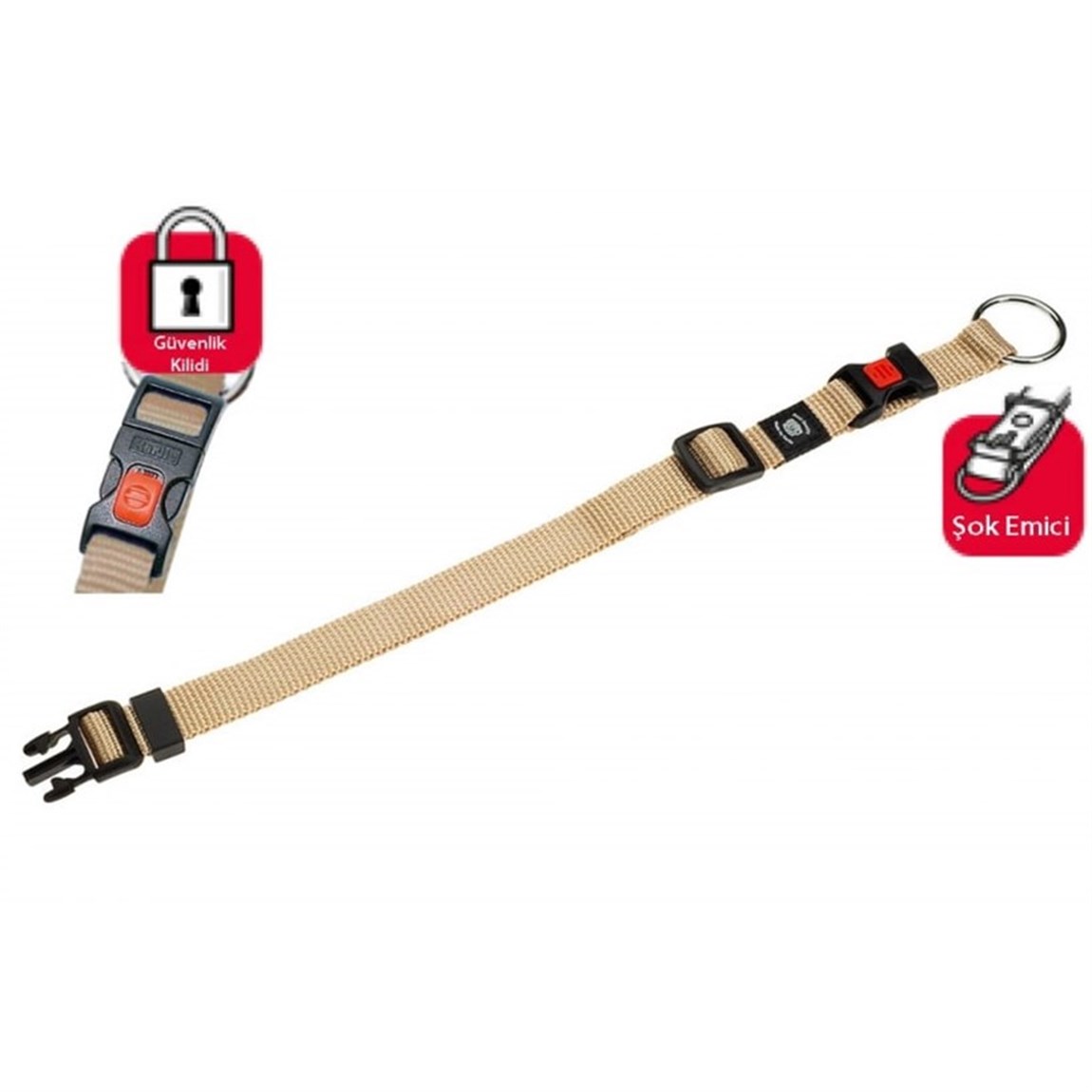 Karlie Art Sportiv Kilitli Köpek Boyun Tasması XS 20-35cm Bej