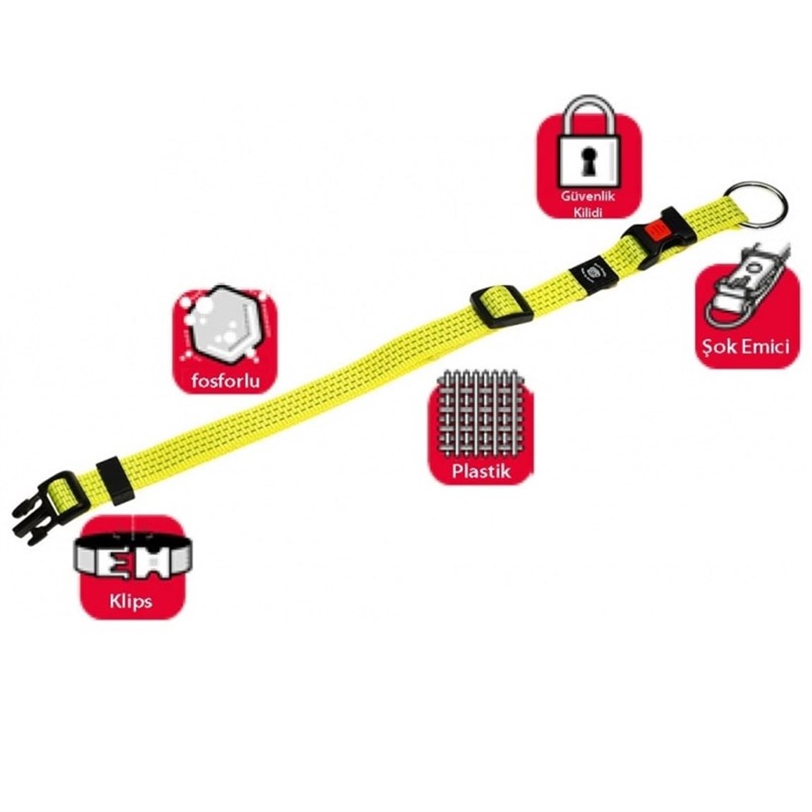 Karlie Art Sportiv Reflex Fosforlu Köpek Boyun Tasması S 30-45cm
