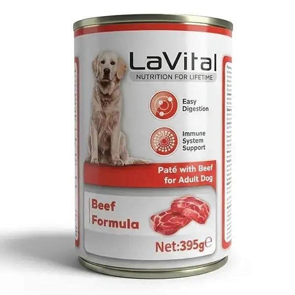 Lavital Biftekli Yetişkin Köpek Konservesi  395 gr