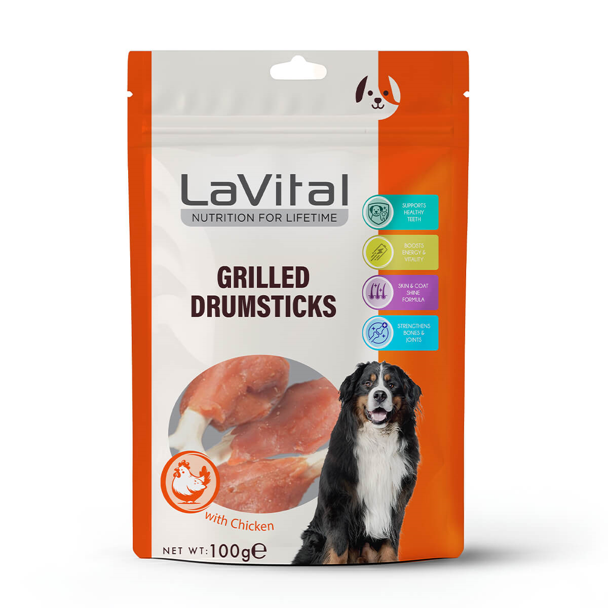 LaVital Tavuk Etli Baget Köpek Ödülü 100g