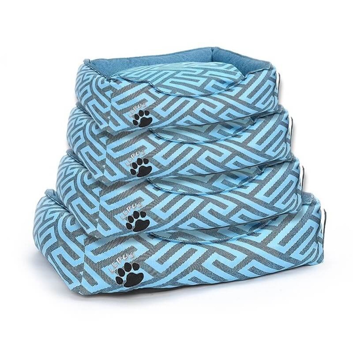 Lepus New Premium Köpek Yatağı Mavi Large