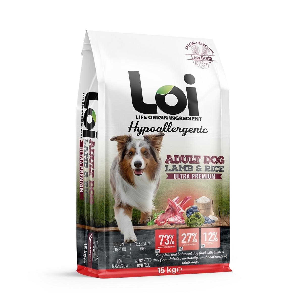 Loi Kuzulu Pirinçli Yetişkin Köpek Maması 3 Kg