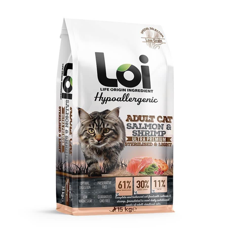 Loi Steril Somon Ve Karidesli Kısır Kedi Maması 15  Kg
