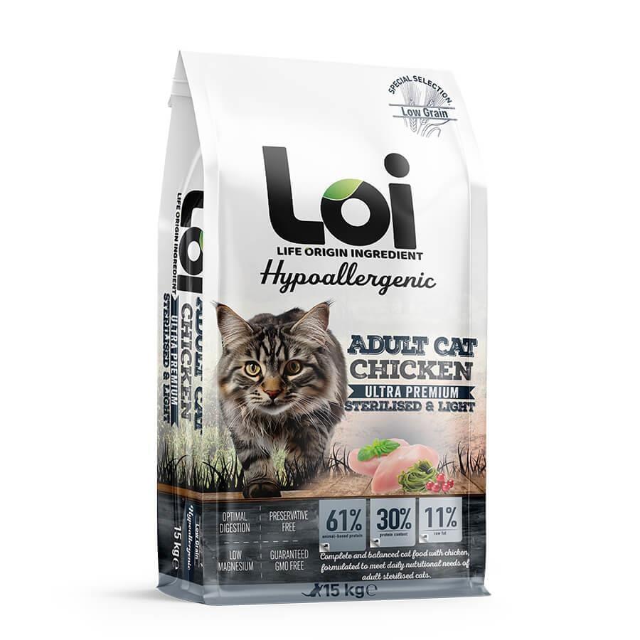 Loi Steril Tavuklu Kısır Kedi Maması 15 Kg