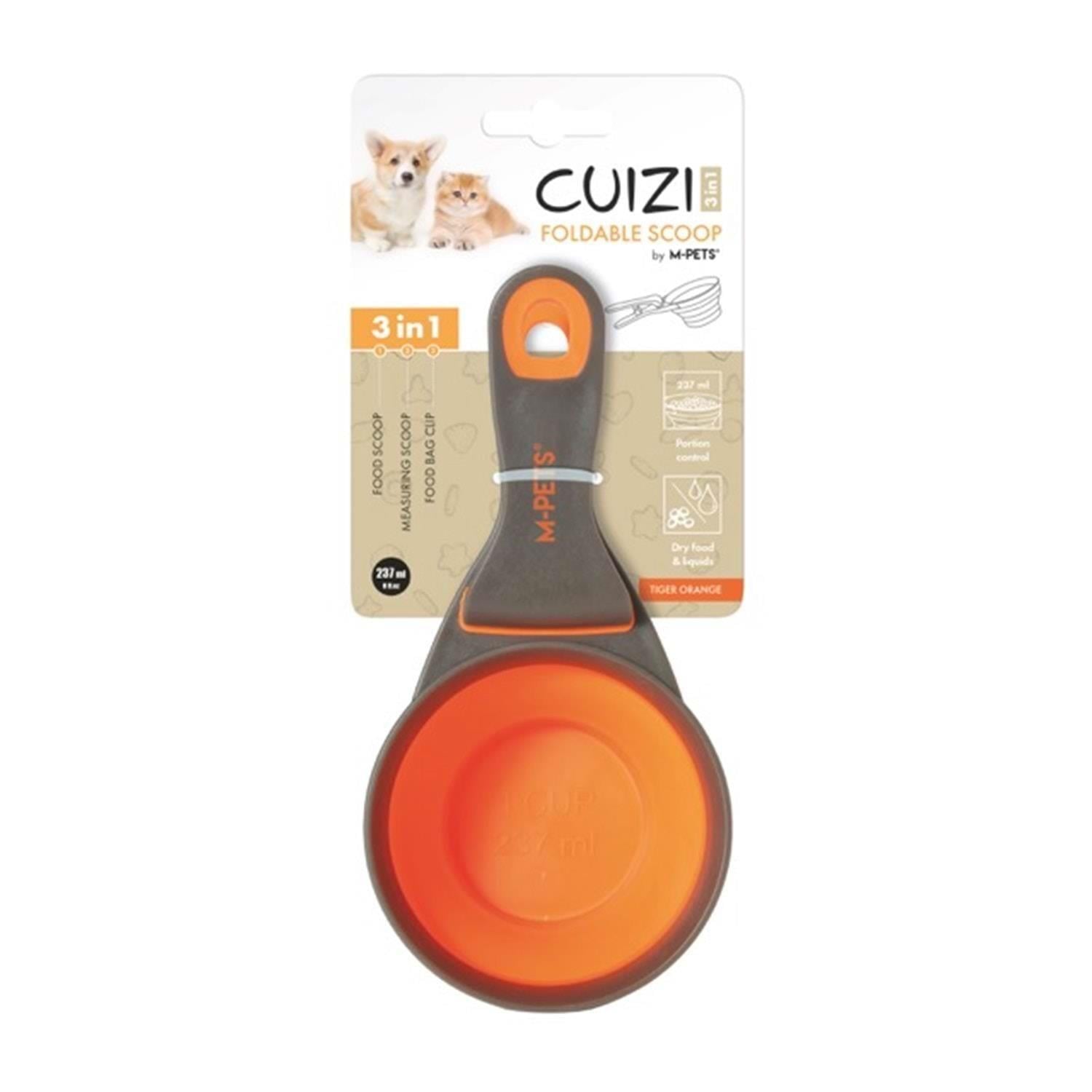M-Pets Cuizi Fonksiyonel Mama Ölçü Kabı Turuncu 237 Ml