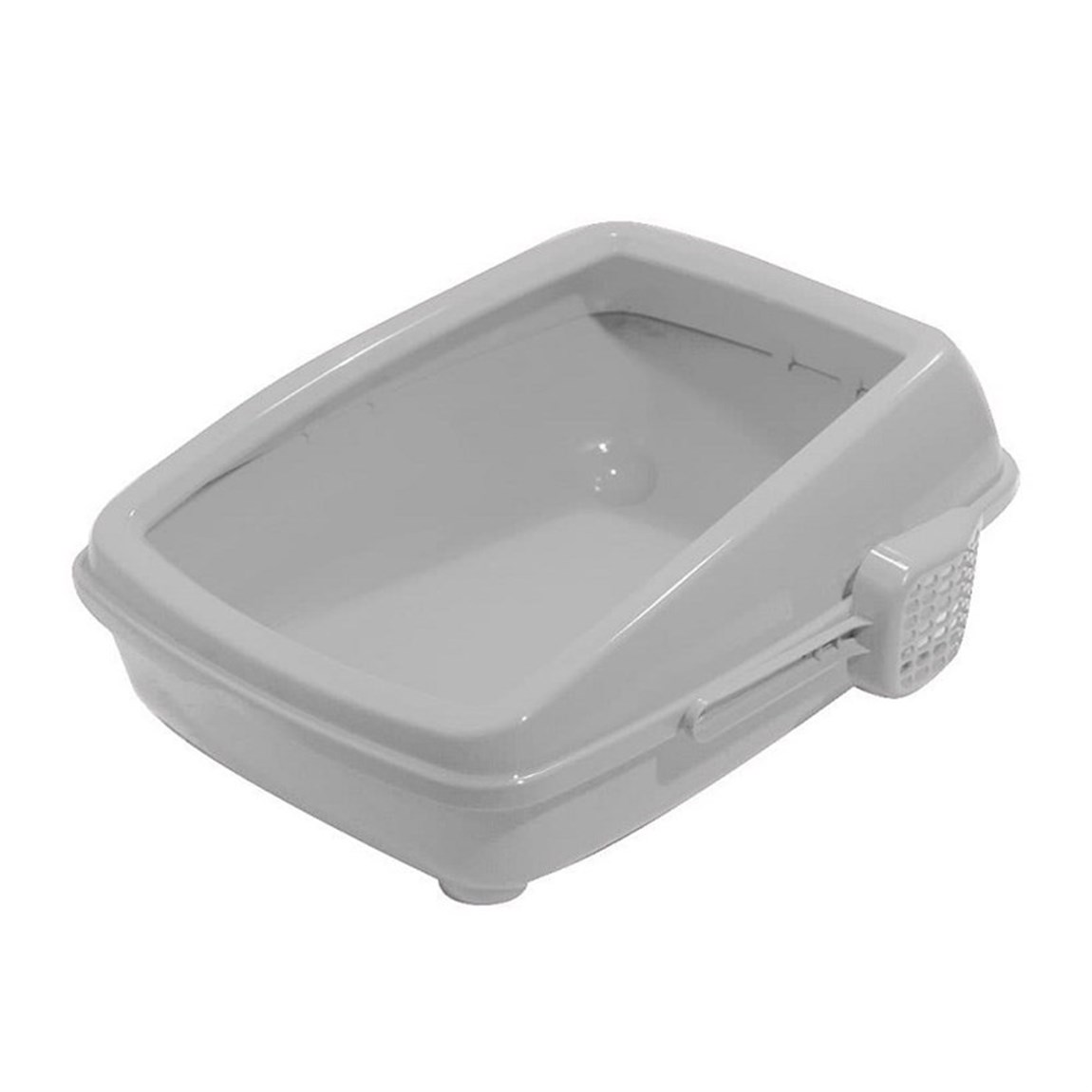 Mio Yüksek Kenarlıklı Açık Tuvaleti 36x50x15-20 Cm Gri