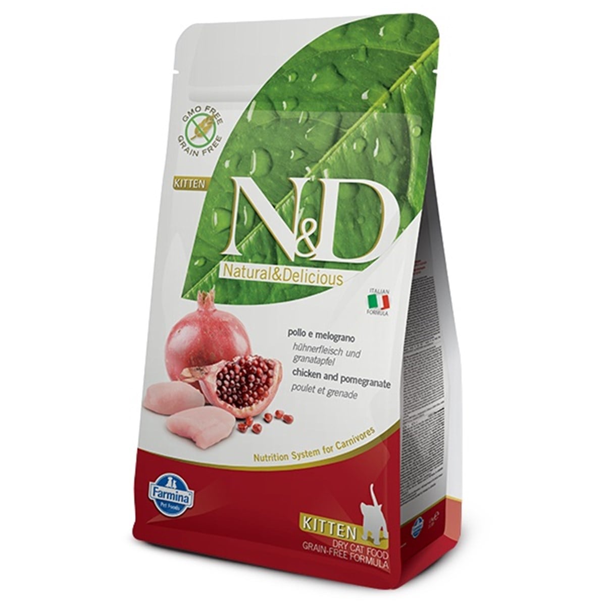 N & D Tahılsız Tavuk & Nar Yavru, Hamile, Emziren Kedi Maması 1.5 Kg