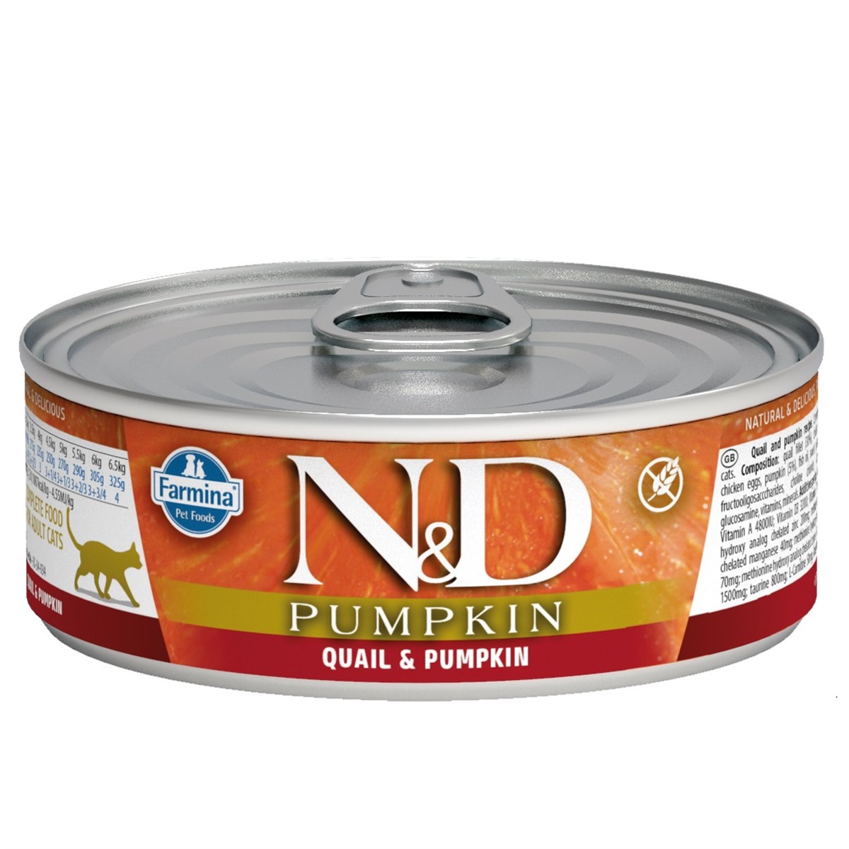 N&D Balkabaklı Bıldırcın Etli Kedi Konservesi 80 Gr