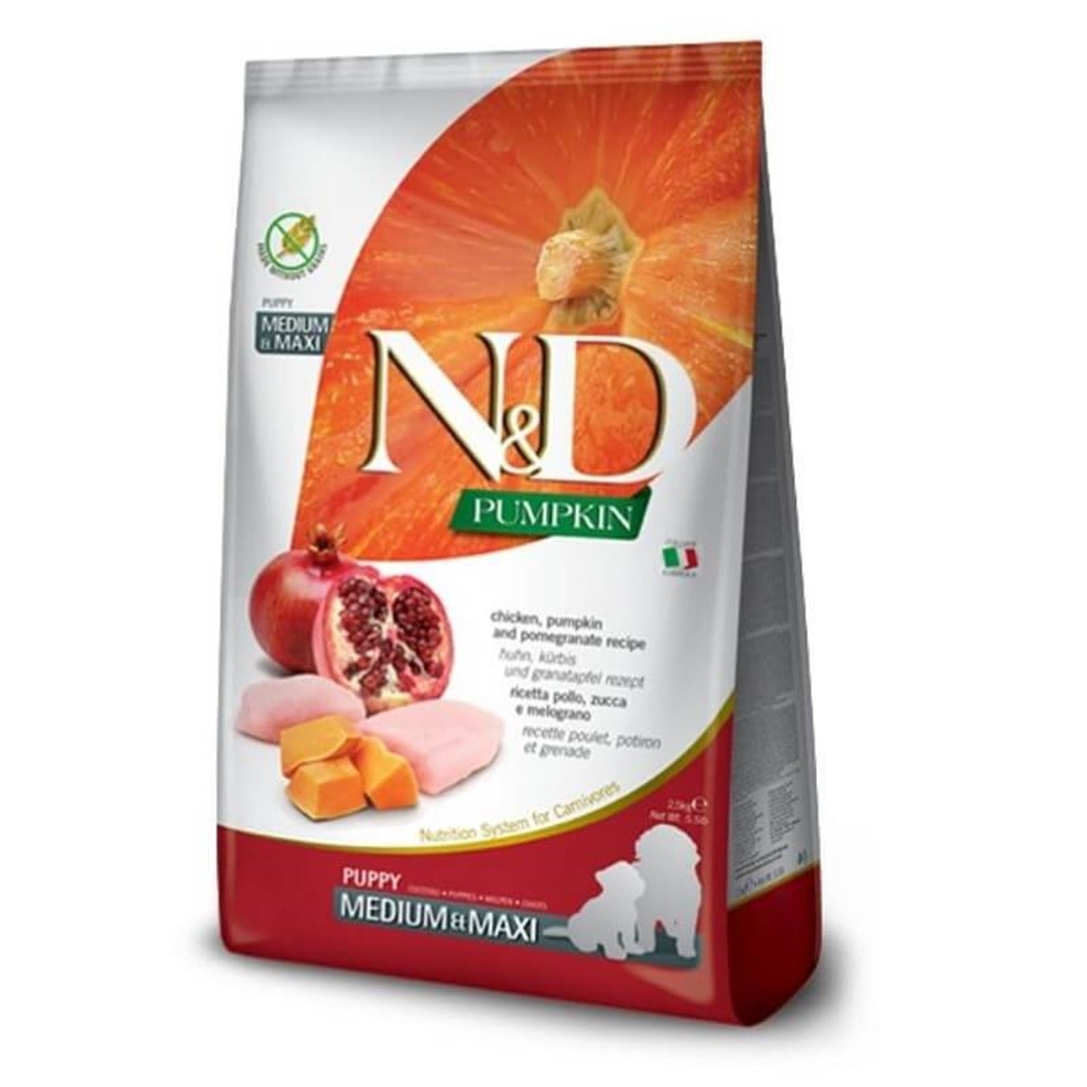 N&D Balkabaklı Tavuklu Narlı  Medium Maxi Yavru Köpek Maması 2.5 Kg