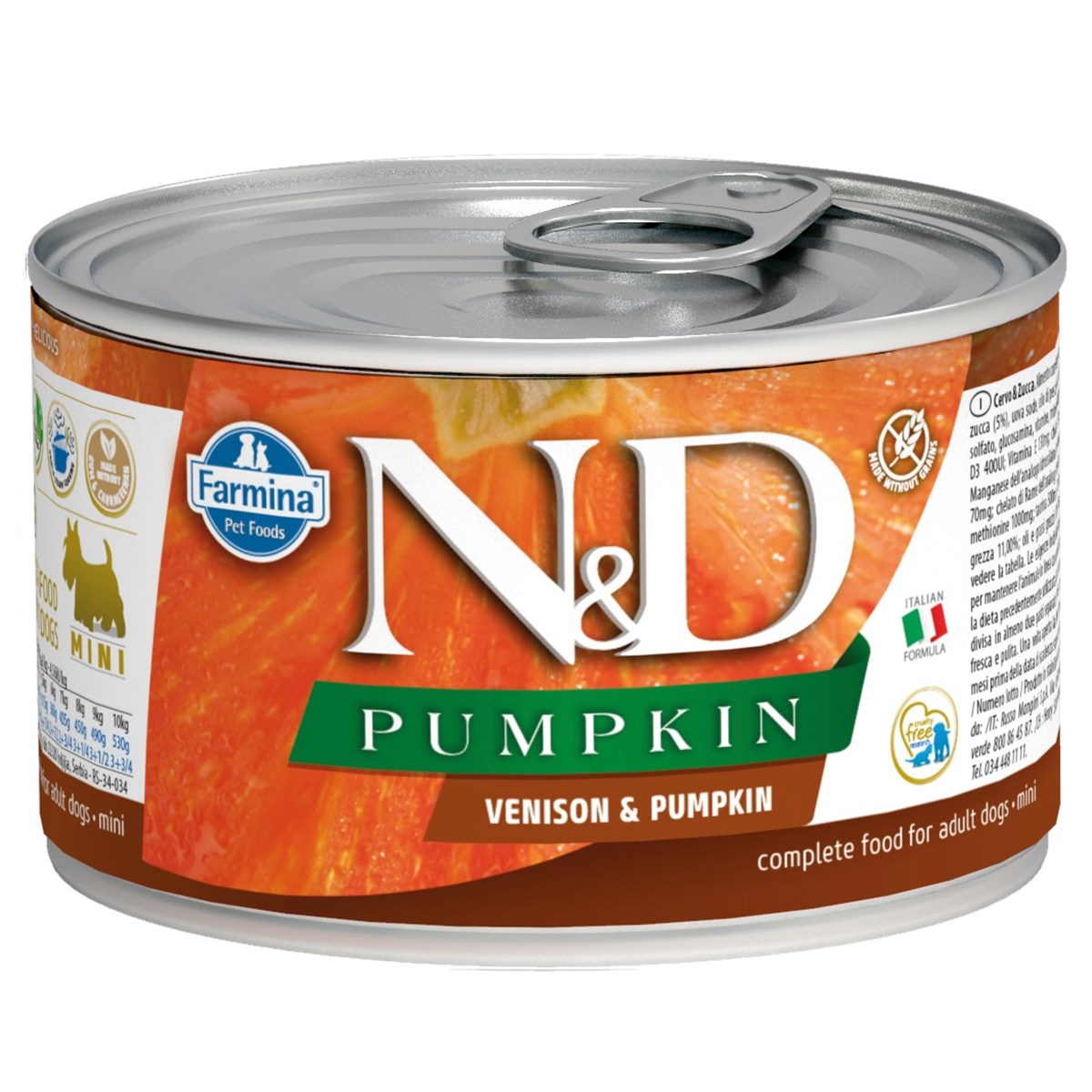 N&D Mini Balkabaklı Geyikli Köpek Konservesi 140 GR