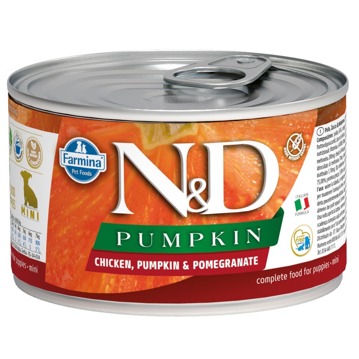 N&D Mini Balkabaklı Tavuk Narlı Köpek Konservesi 140 GR