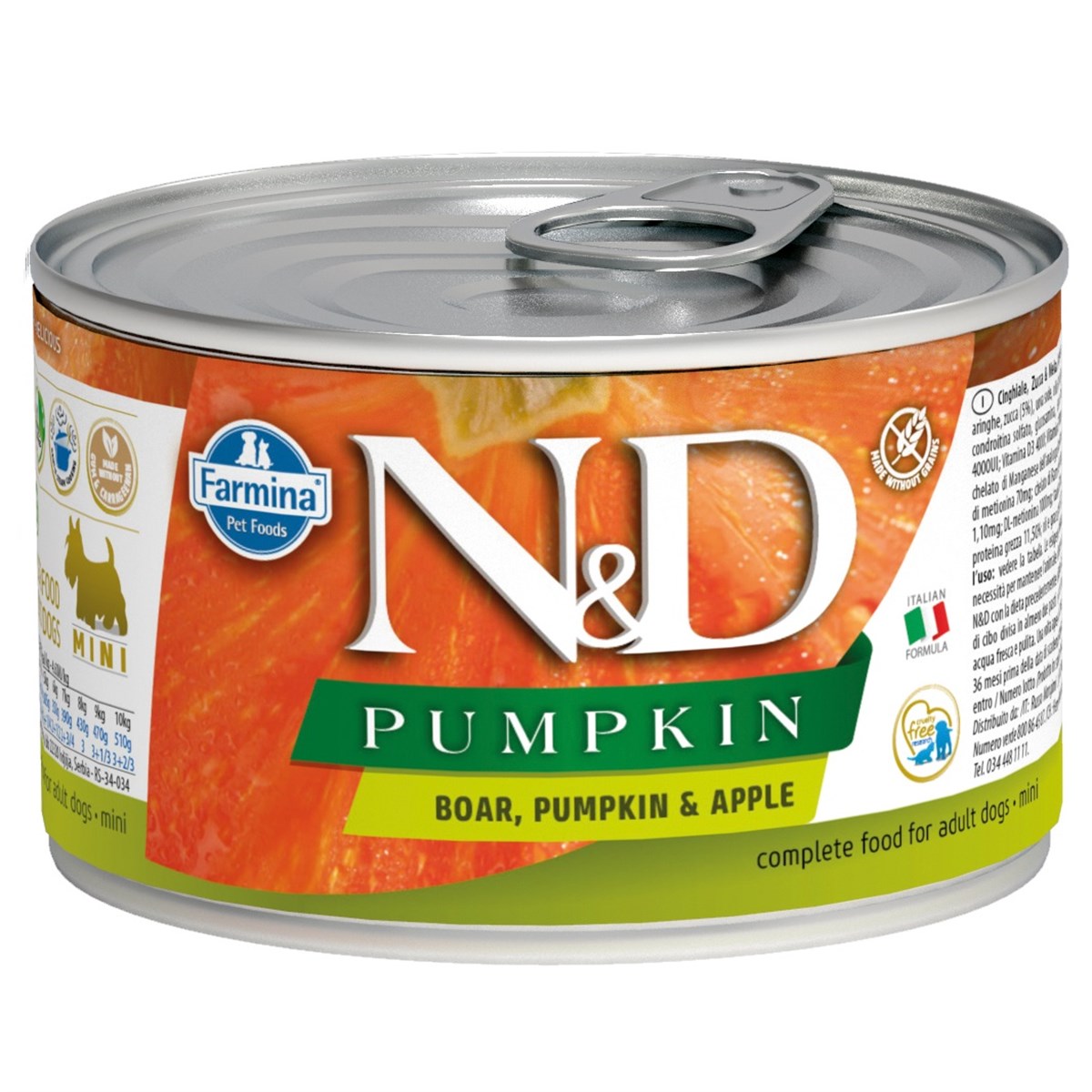 N&D Mini Balkabaklı Yaban Domuzlu Köpek Konservesi 140 GR